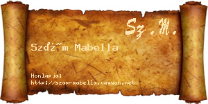 Szám Mabella névjegykártya